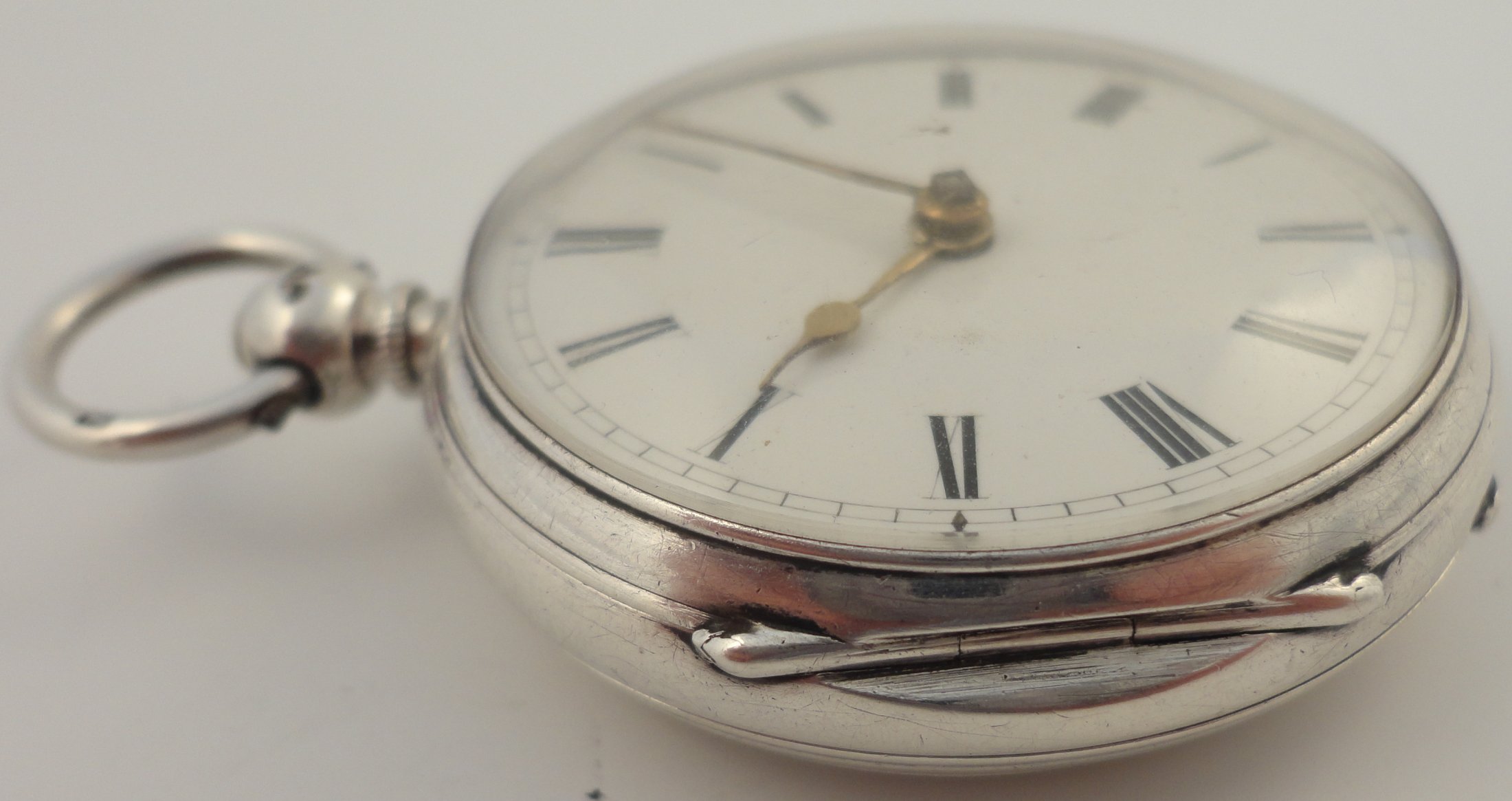 Antique silver fusee movement, pocket watch. Hallmarked London 1881